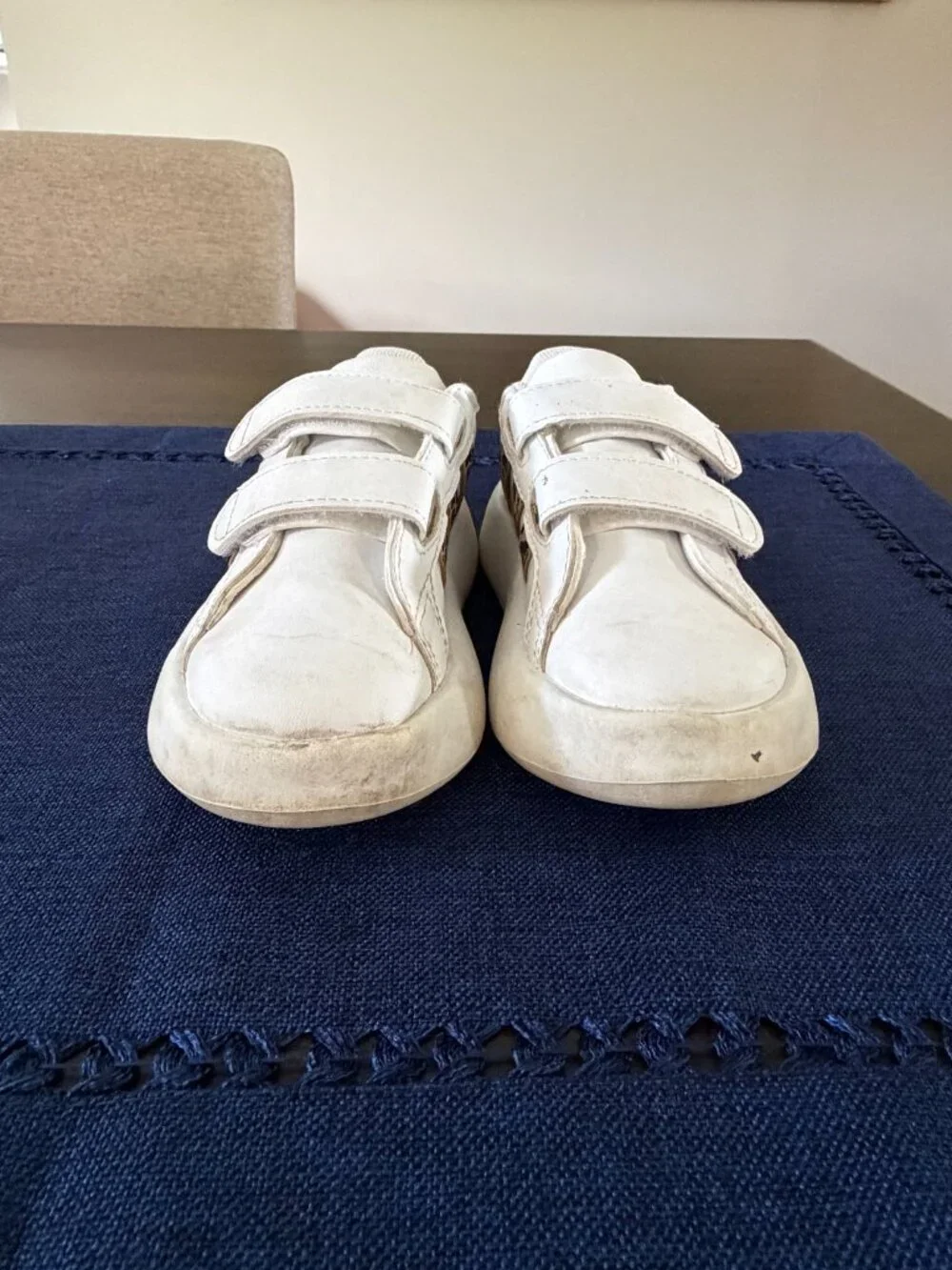 Adidas Toddler Sneakers | Size 7 | White Leopard Print Stripe Shoes